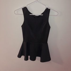 Black Peplum Shirt